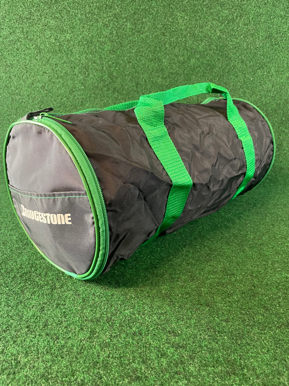 BRIDGESTONE - Black & Green Mini Collapsible Duffle Bag