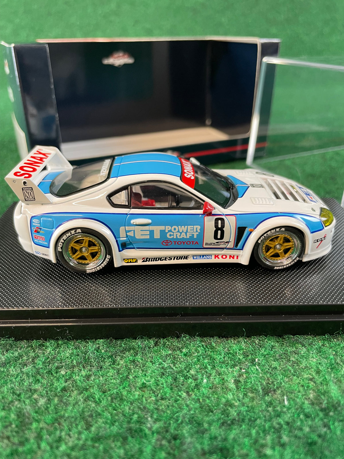 EBBRO - 1995 JGTC FET Sonax Toyota Supra 1/43 Scale Diecast