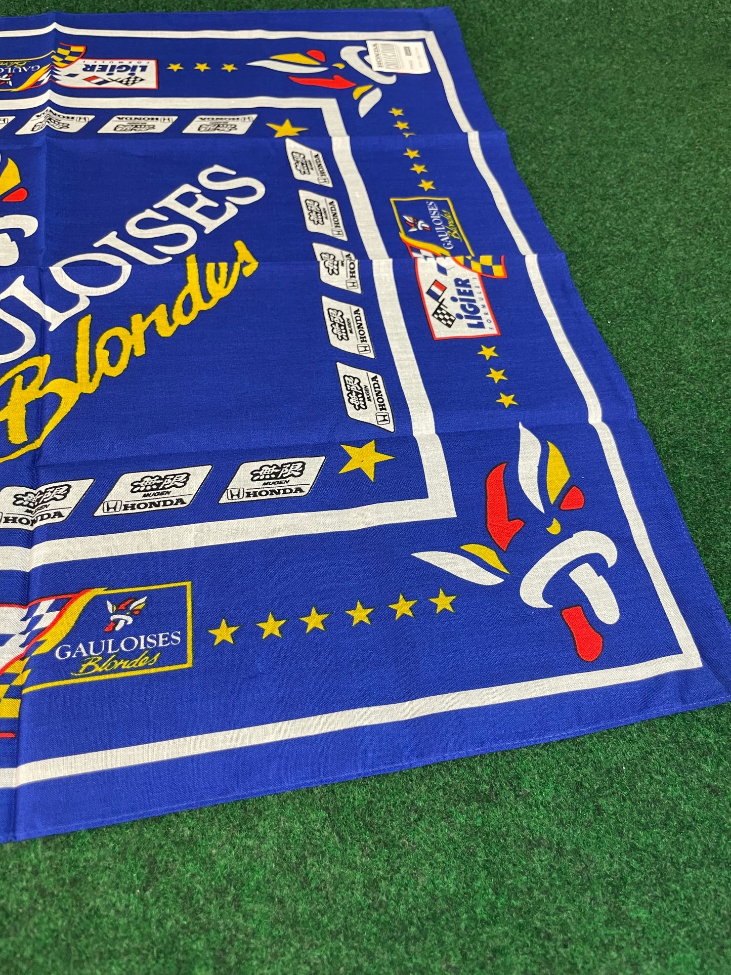 MUGEN Honda Gauloises Blondes Ligier Formula 1 Vintage Bandana Handkerchief Towel