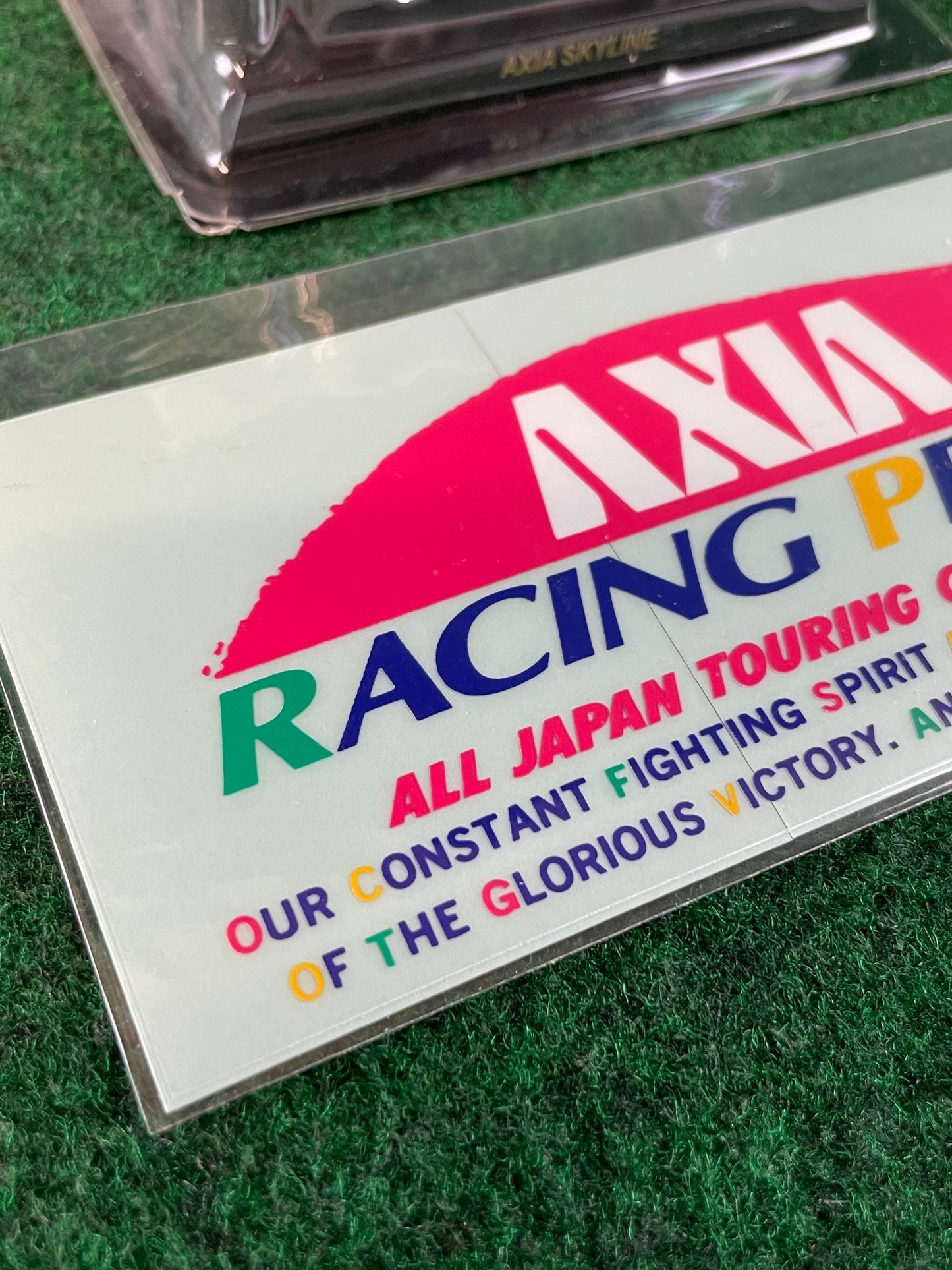 AXIA Group A Nissan Skyline R32 GT-R Vintage Sticker & 1/64 Scale Diecast Set