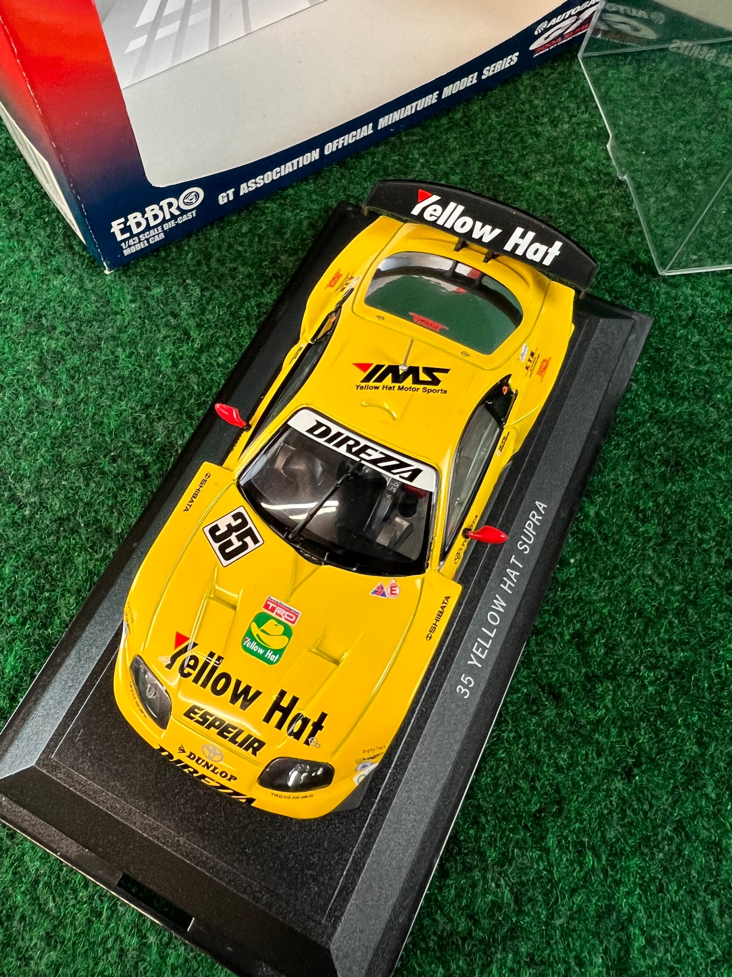 EBBRO 2004 JGTC & 2005 SuperGT Yellow Hat YMS Toyota Supra Set 1/43 Scale Diecast