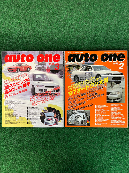 Auto One (Hokkaido) Magazine February & March 1998 Set