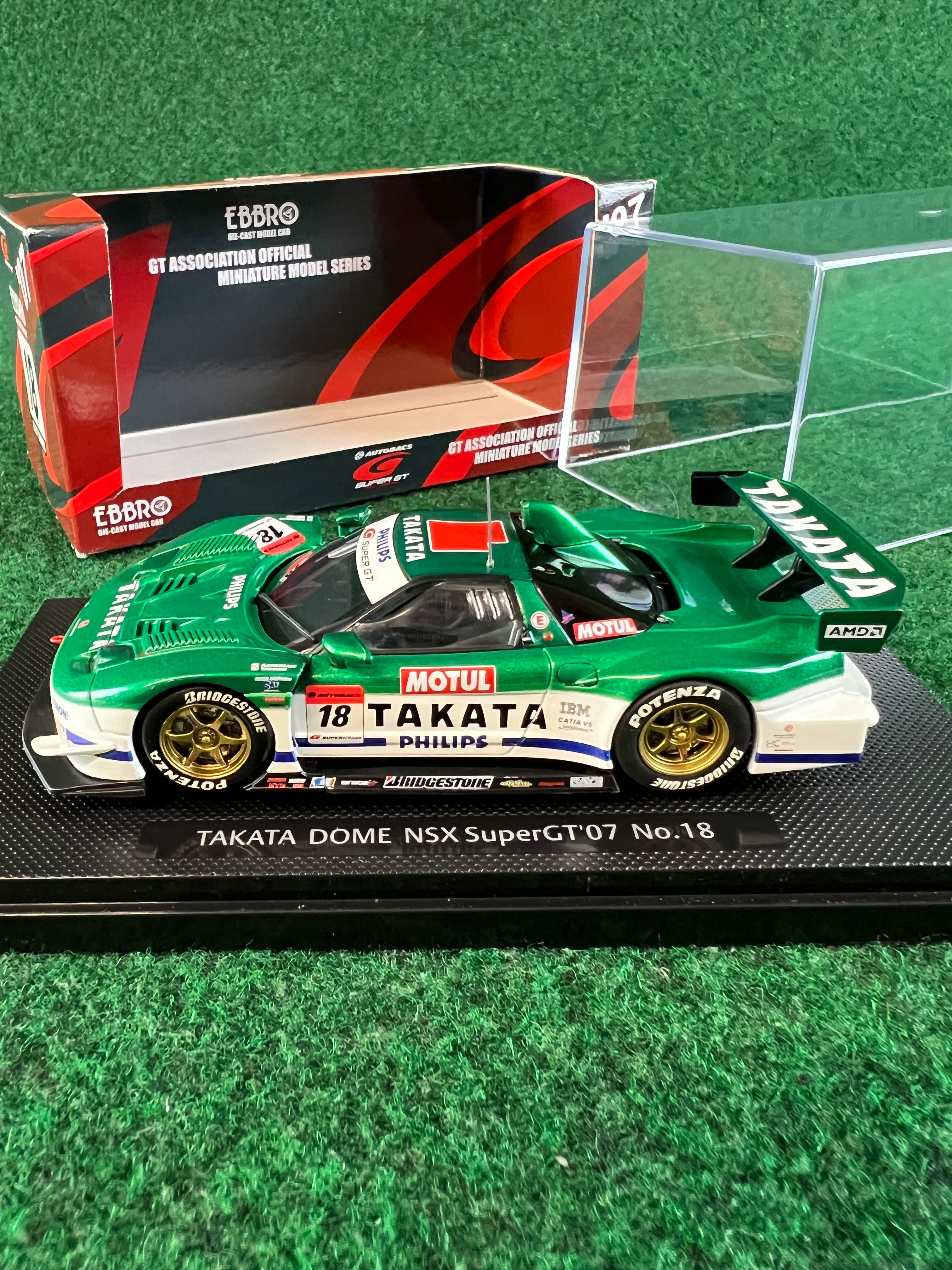 EBBRO - Super GT 2007 Takata Dome Honda NSX 1/43 Scale Diecast