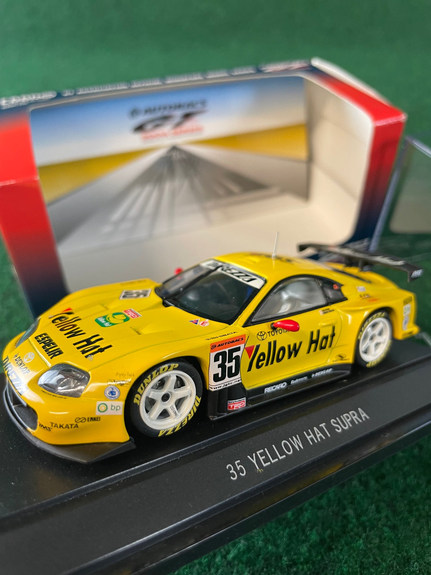 EBBRO - 2004 JGTC Yellow Hat YMS Toyota Supra 1/43 Scale Diecast
