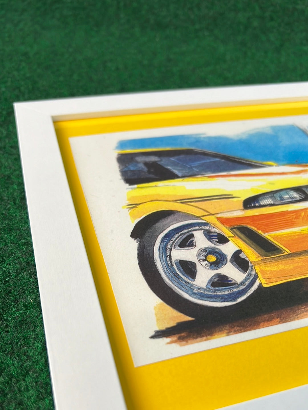 Yellow Nissan Skyline R33 GTR Nismo 400R Framed Print