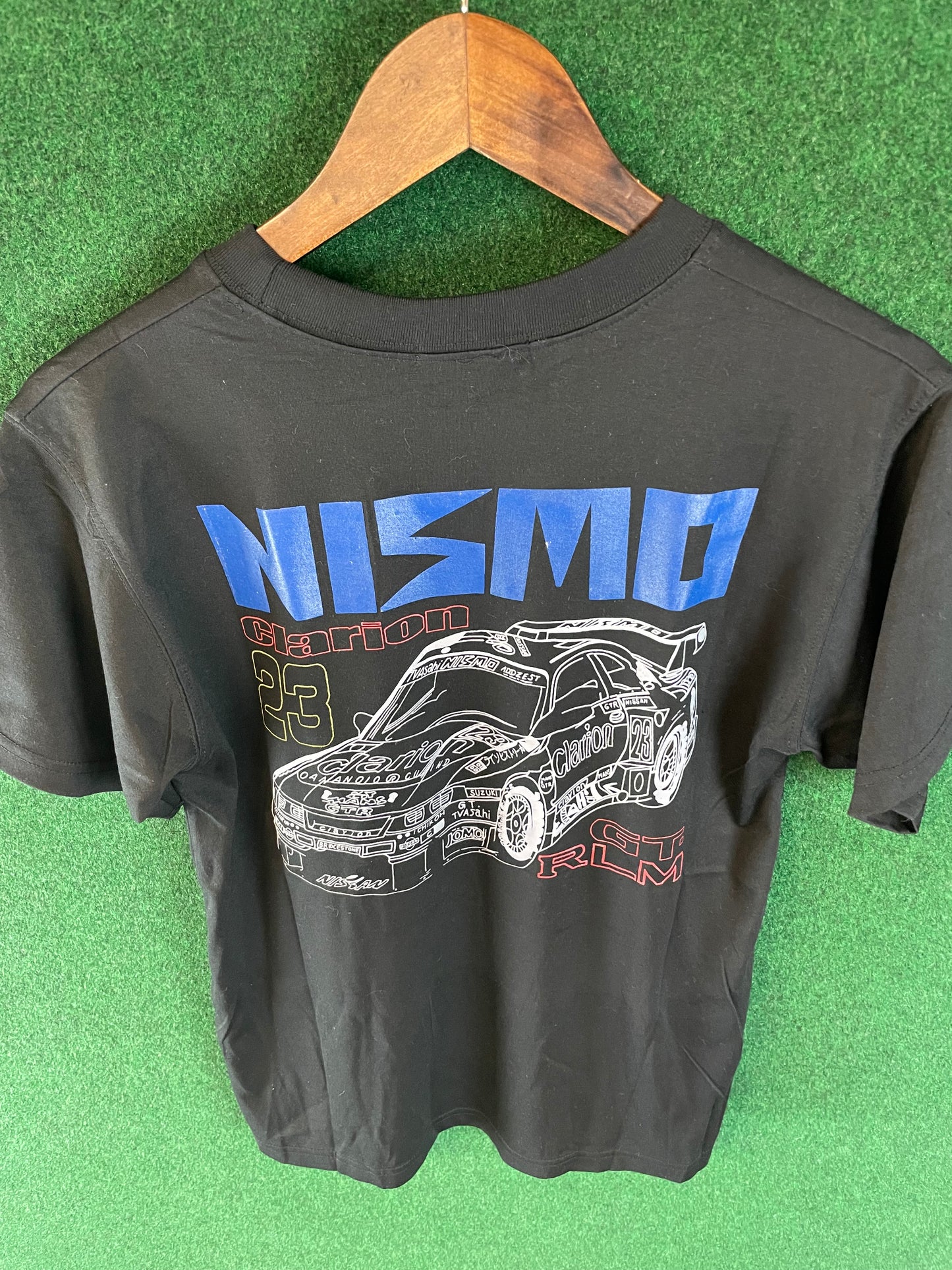 NISMO LMGT Nissan Skyline R33 GT-R Clarion Lemans Car Black T-Shirt