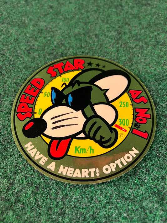 Option - Speed Star Mouse/Rat Cartoon Large Version Sticker