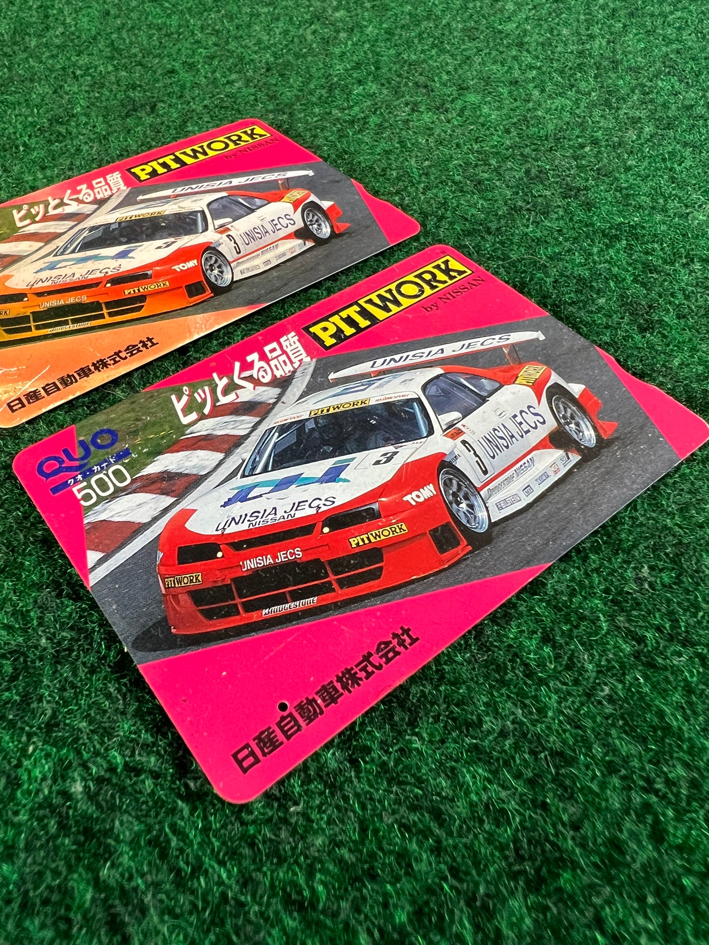 PITWORK - Sticker Sheet and JGTC Unisia R33 GTR Phone Card Set