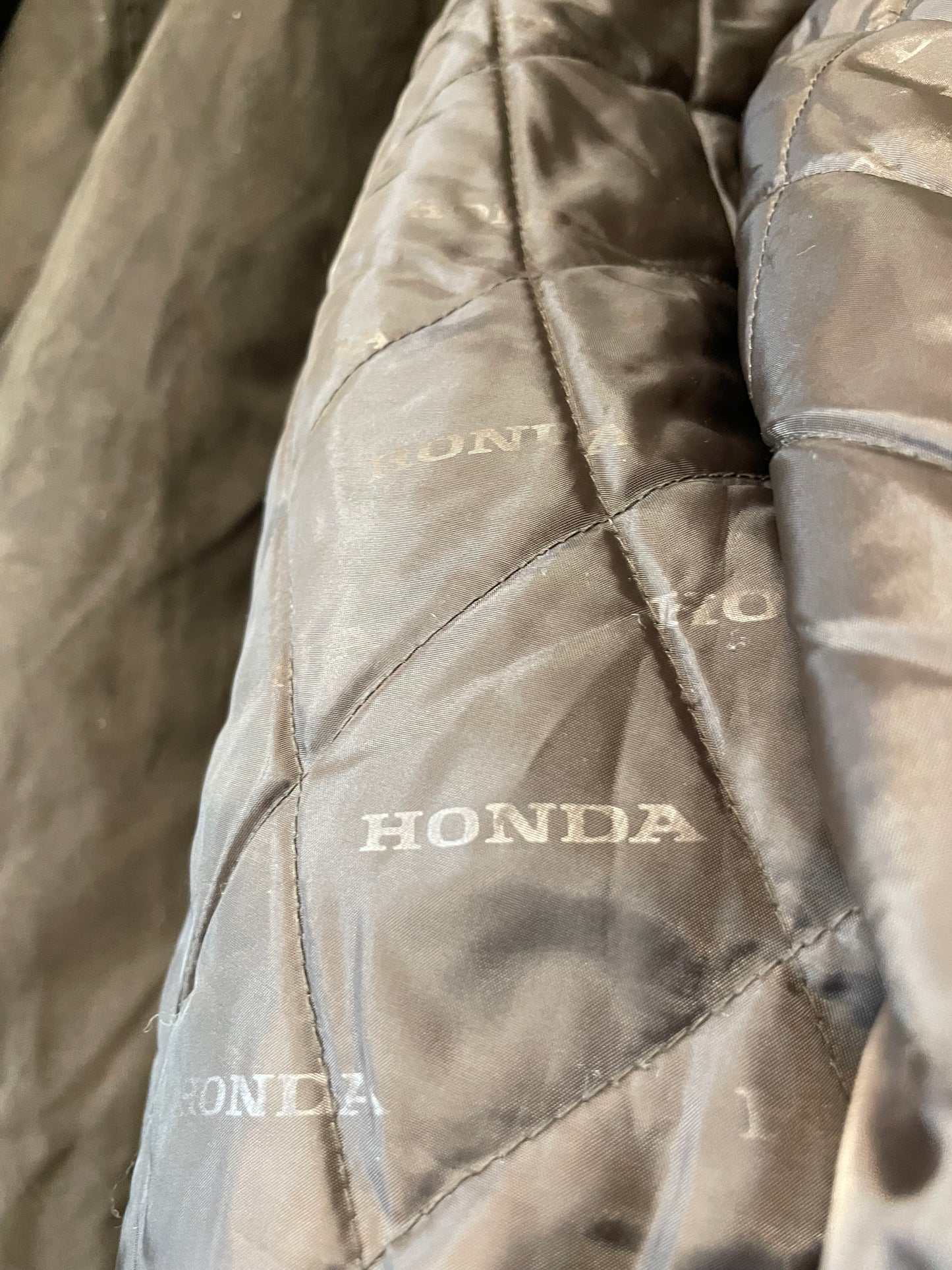 Honda & GATHERS - Insulated Brown Suede Style Exterior with HONDA Logo Lined Jacket