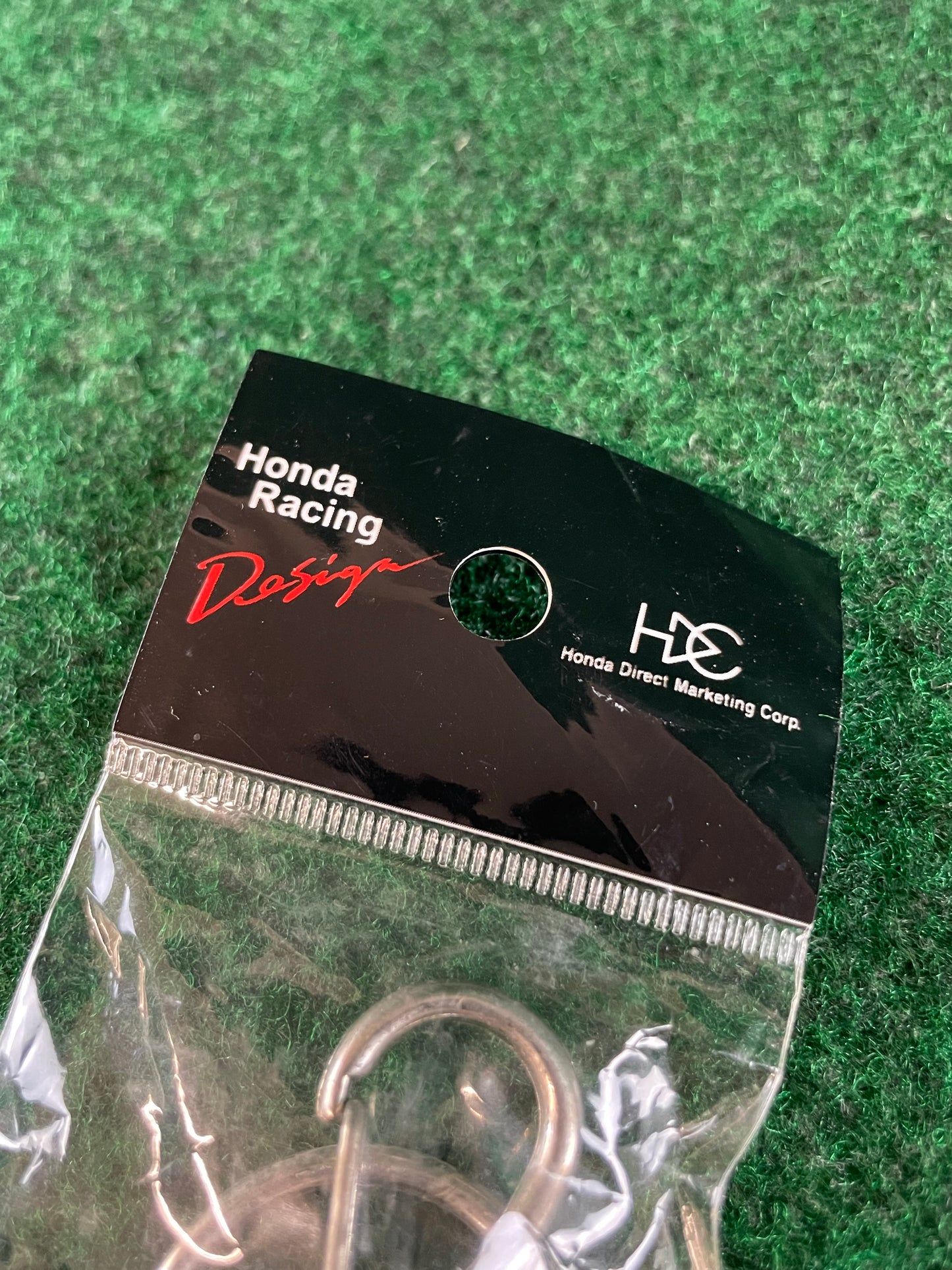 Honda Racing - Red/Black Leather & Carbon Fiber Keychain