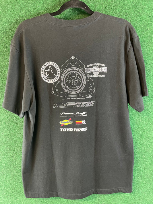REAmemiya - (Toyo Tires, Sunoco, K&N) Promotional Collaboration Black T-Shirt (L)