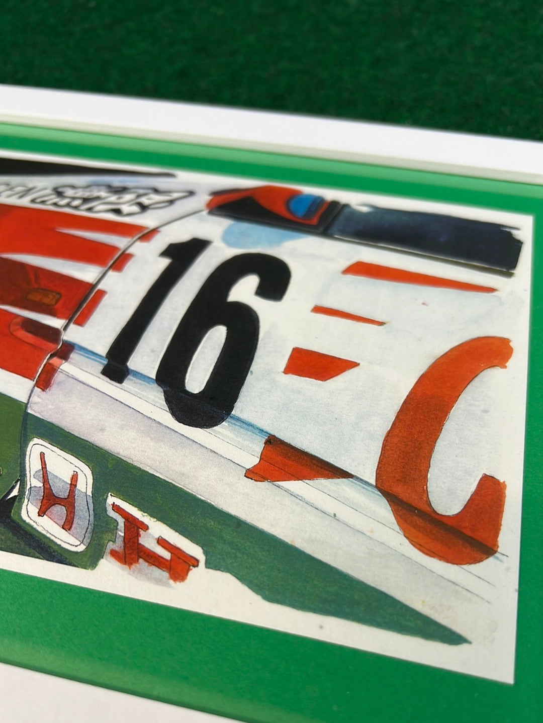 JTCC Castrol Honda Civic Ferio Racecar #16 Door and Wheel View Framed Print