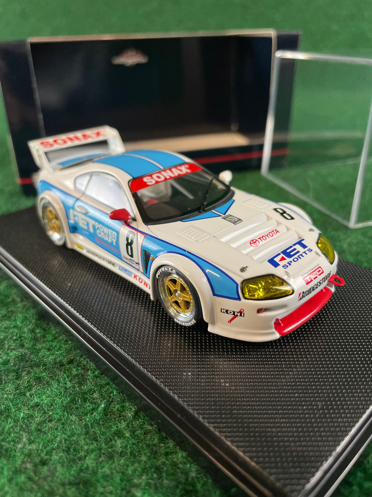 EBBRO - 1995 JGTC FET Sonax Toyota Supra 1/43 Scale Diecast