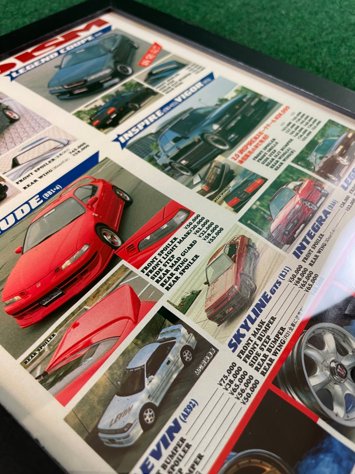 Hiro - Hiroism Honda Aero Parts & Wheels Lineup Framed Ad