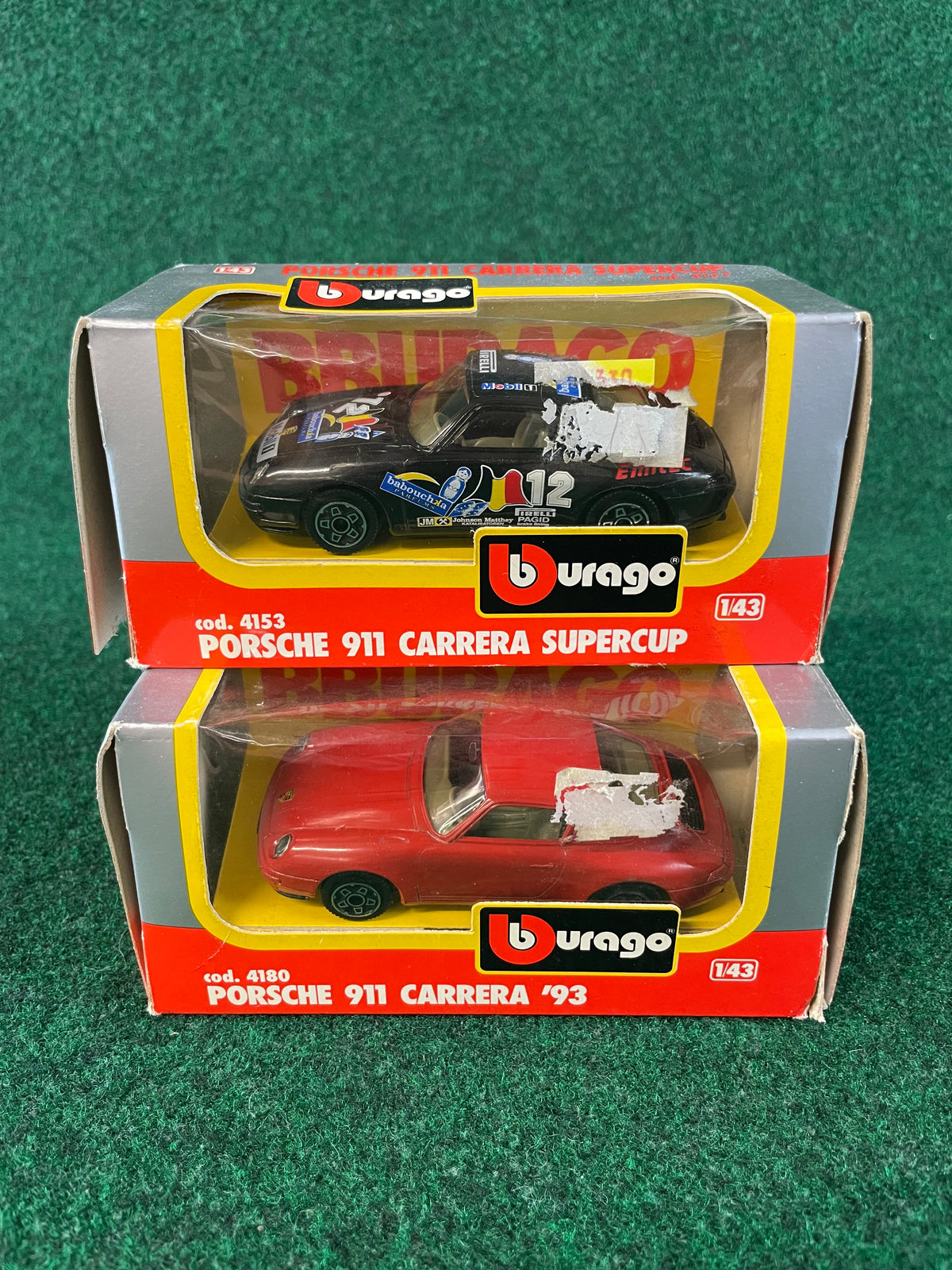 burago Porsche 911 Carrera 993 Toy Car Diecast Set