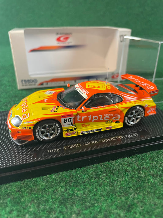 EBBRO -  SuperGT 2006 triple a SARD Toyota Supra No. 66 1/43 Scale Diecast