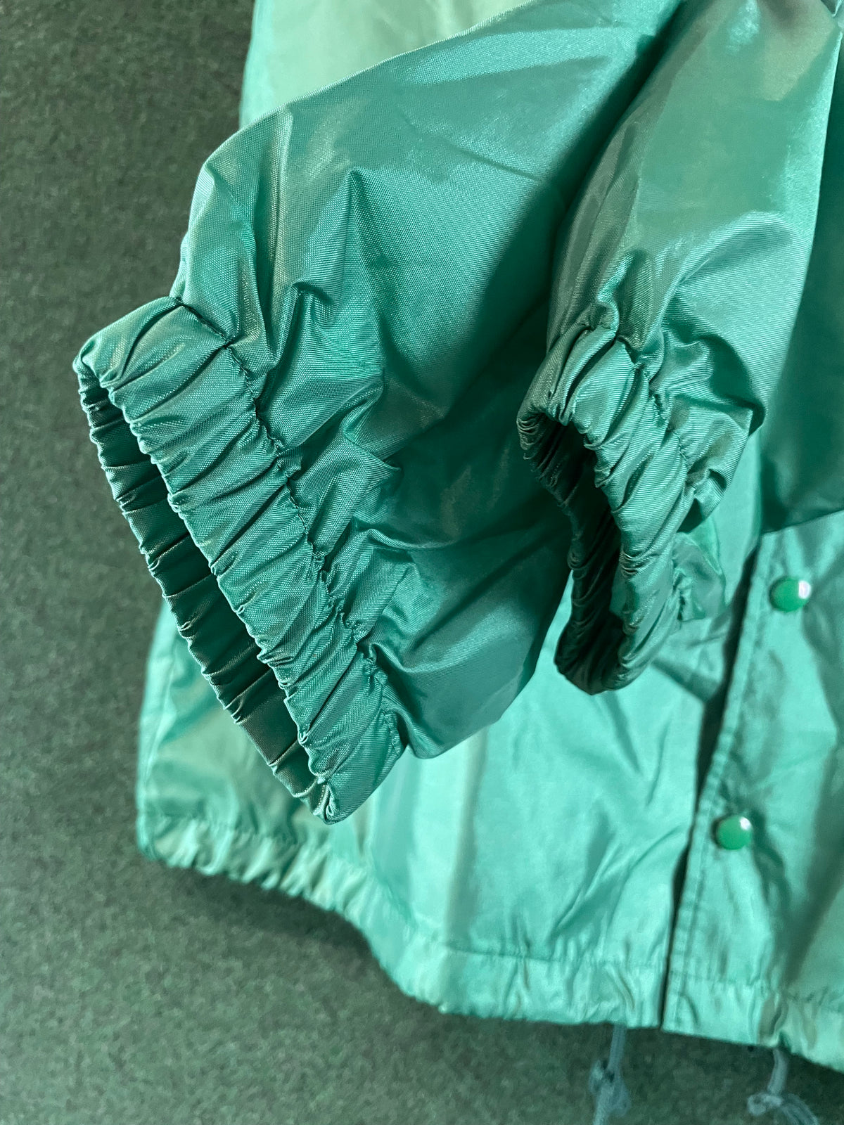 DUNLOP COM - Vintage Green Nylon Windbreaker Jacket