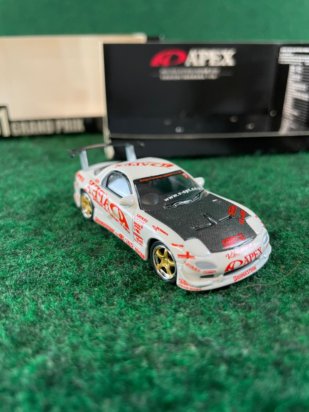 Hotworks 2002 D1GP A’PEX Youichi Imamura Mazda RX7 FD3S 1/64 Scale Diecast