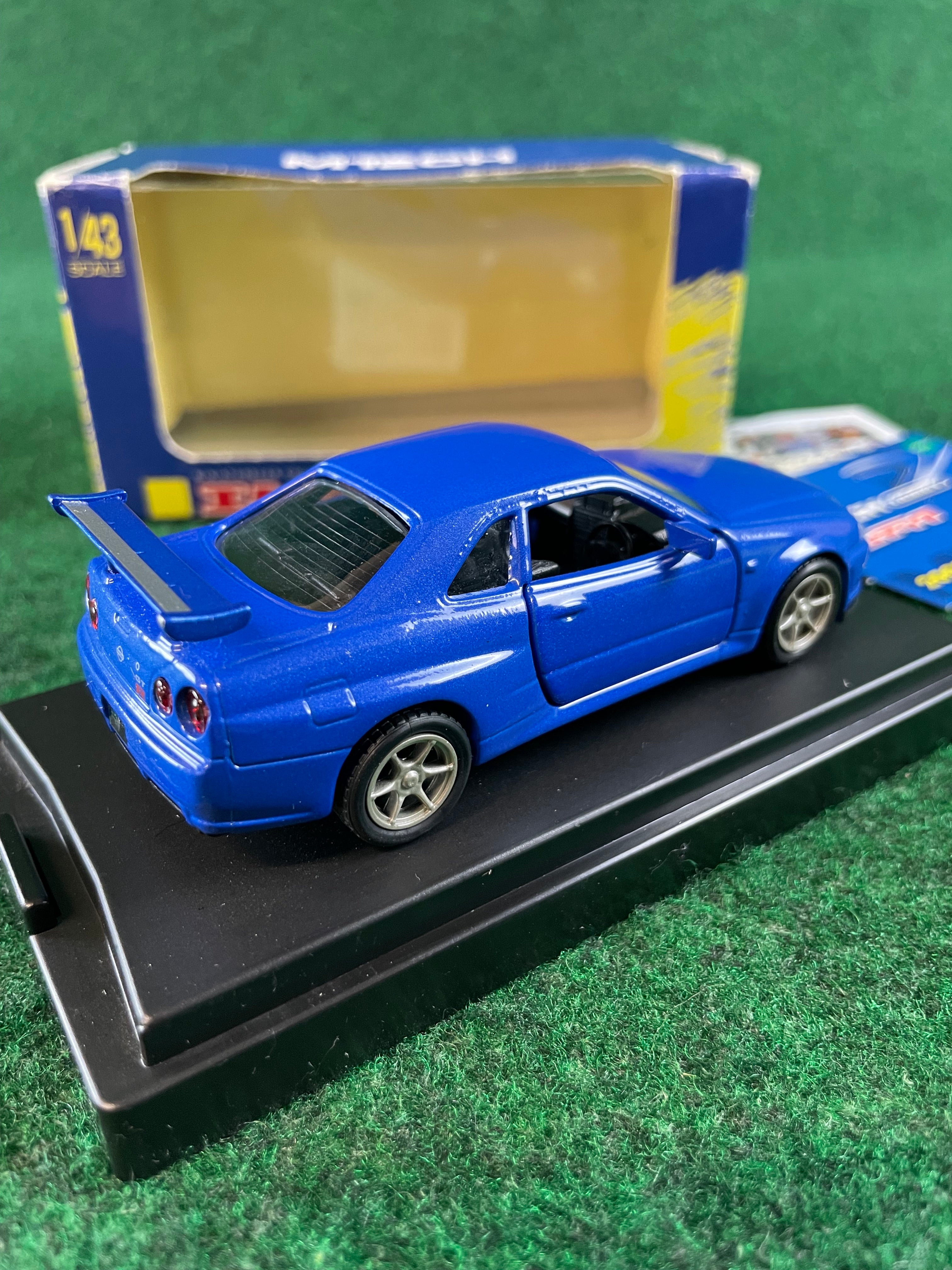 MTECH 1/43 R34 SKYLINE GT ミニカー 3台セット MTECH Nissan Skyline R34 GT-R - Blue 1/43 Scale Diecast