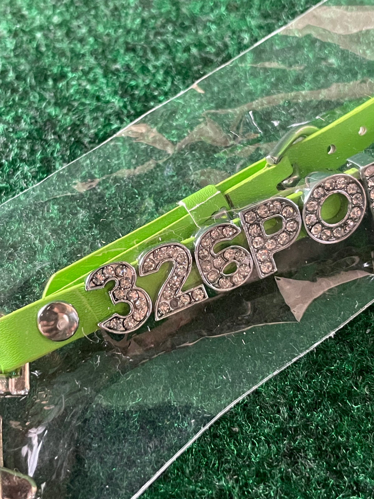326POWER - Diamond Letter Logo Green Keychain