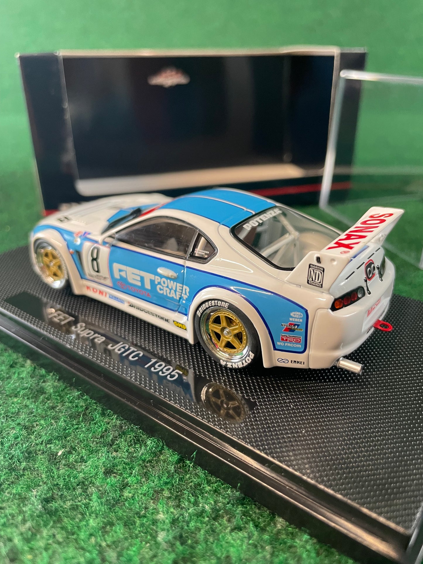 EBBRO - 1995 JGTC FET Sonax Toyota Supra 1/43 Scale Diecast