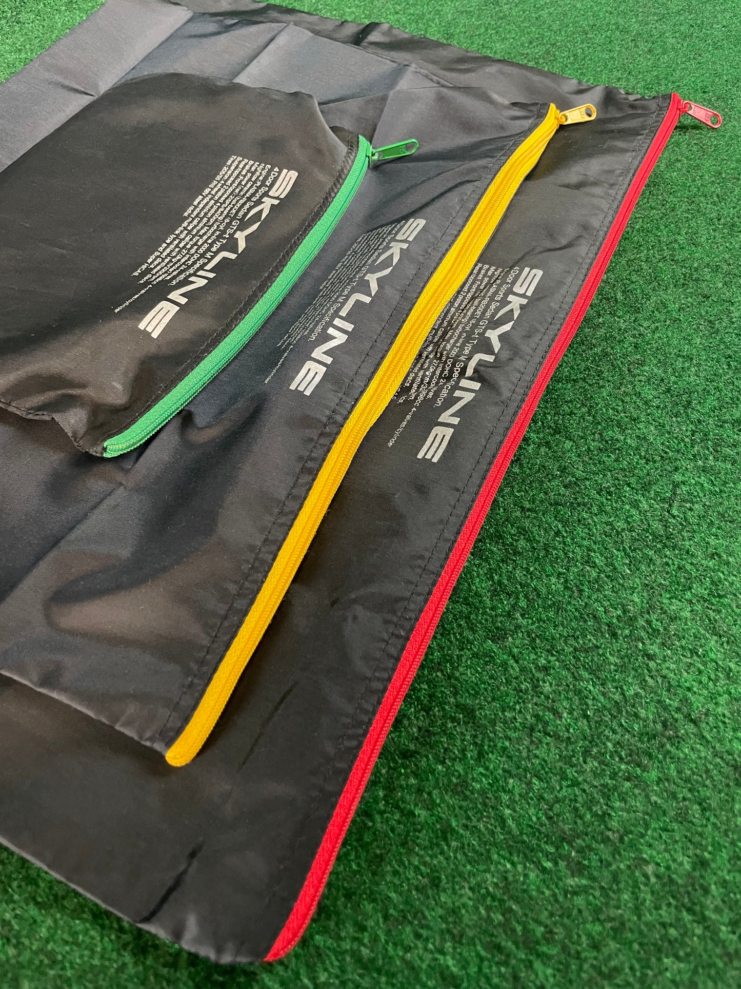 Nissan Skyline R32 GTS-T Type M - Green, Red and Yellow Zipper Bags Complete Set