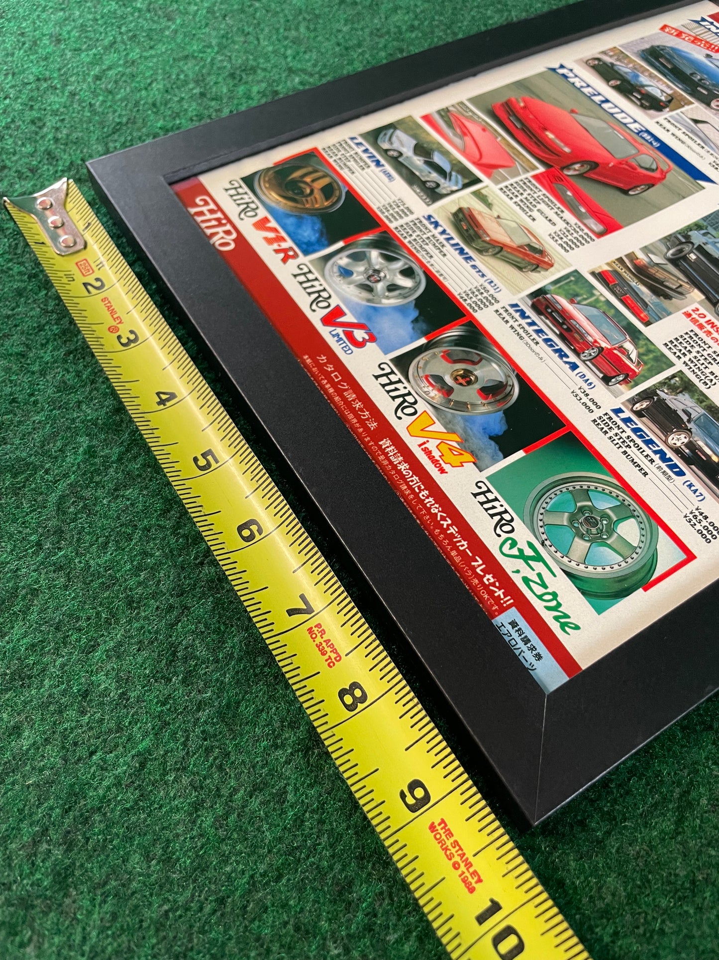 Hiro - Hiroism Honda Aero Parts & Wheels Lineup Framed Ad