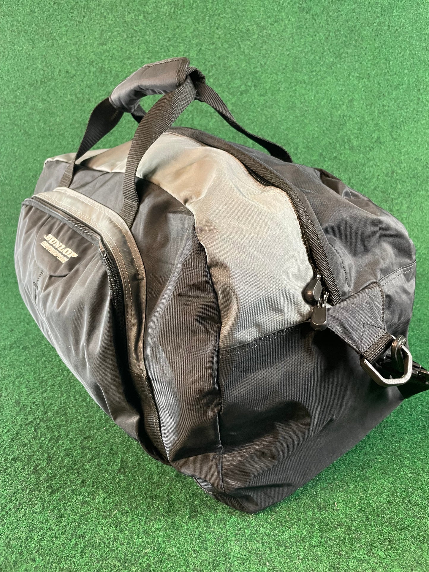 DUNLOP Motor Sport - Black & Grey Duffel Travel Bag