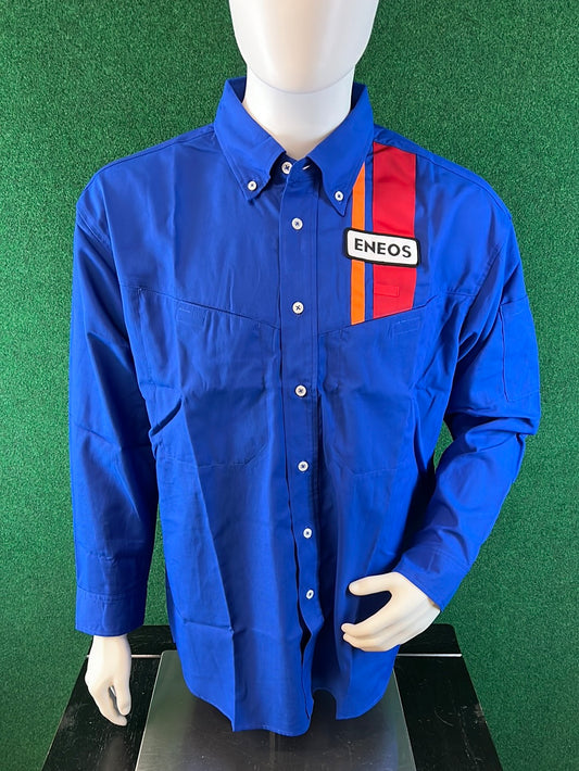ENEOS - Japanese Service Station Employee Uniform Buttondown Long Sleeve Shirt - 3L