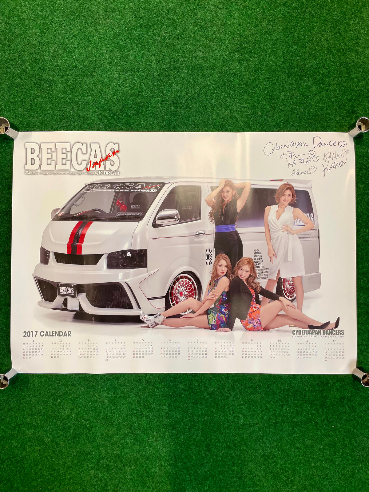 K.BREAK - JDM Van and Ladies Double Sided 2017 Calendar Poster