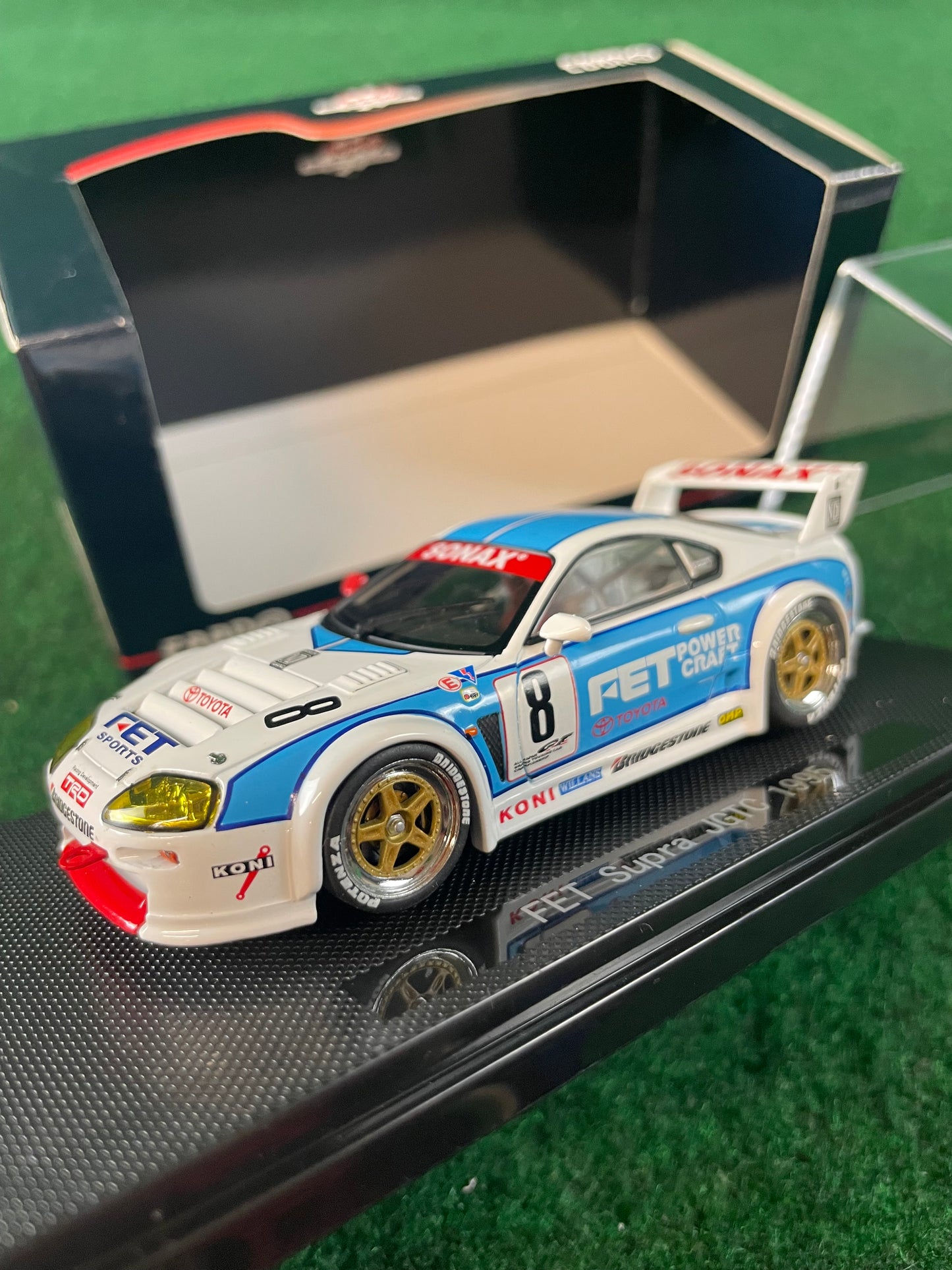 EBBRO - 1995 JGTC FET Sonax Toyota Supra 1/43 Scale Diecast