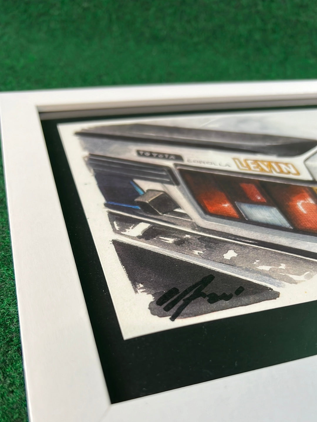 Toyota Corolla Levin AE86 Rear Taillight View Framed Print