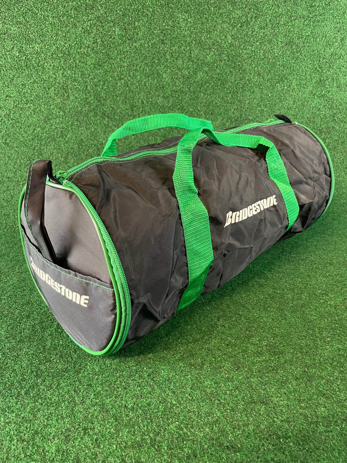 BRIDGESTONE - Black & Green Mini Collapsible Duffle Bag