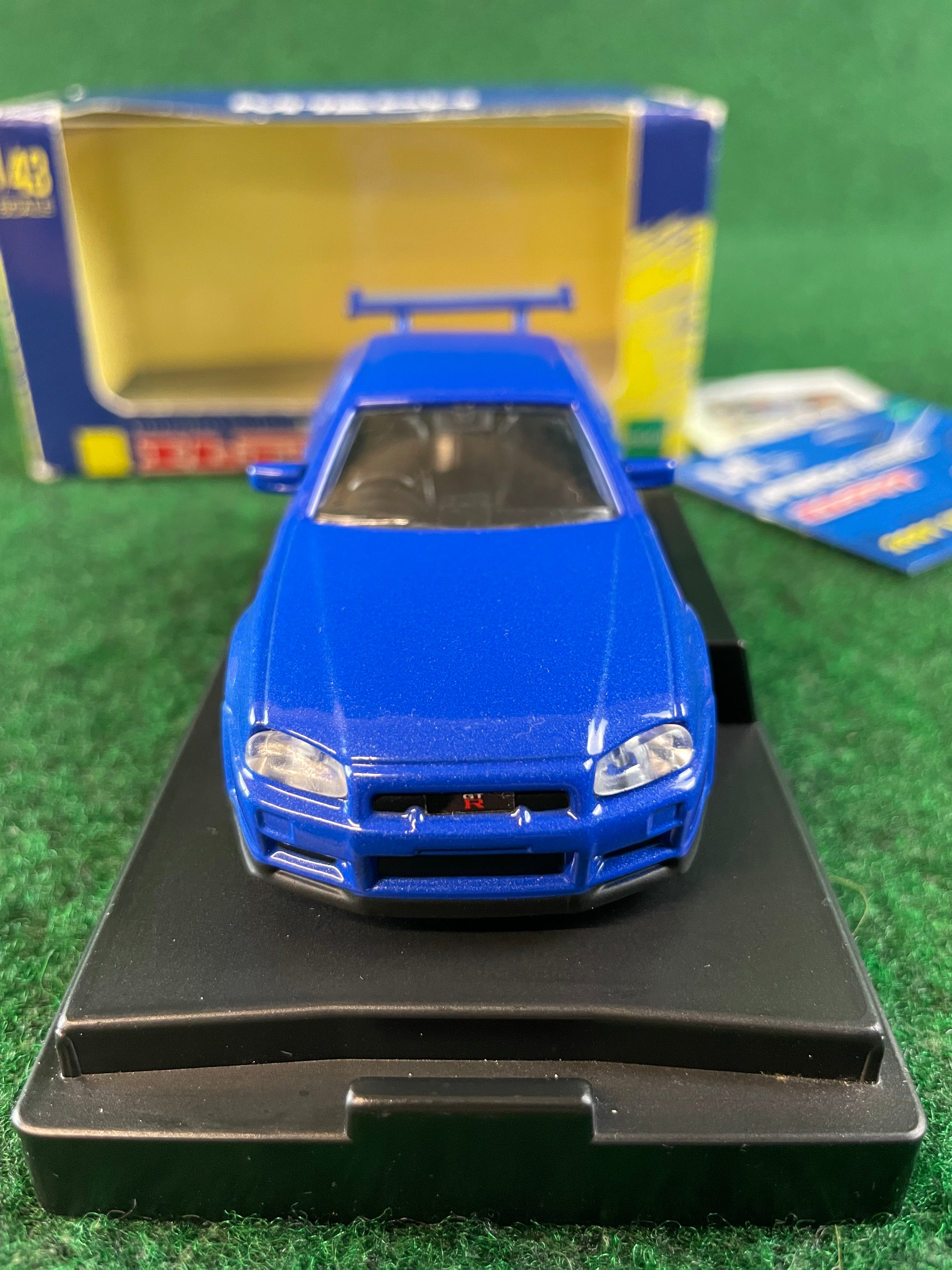 MTECH Nissan Skyline R34 GT-R - Blue 1/43 Scale Diecast
