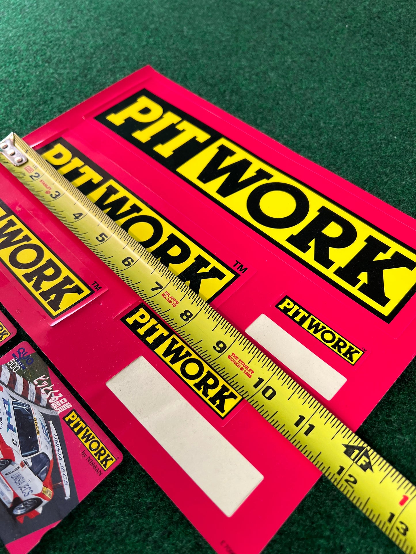 PITWORK - Sticker Sheet and JGTC Unisia R33 GTR Phone Card Set