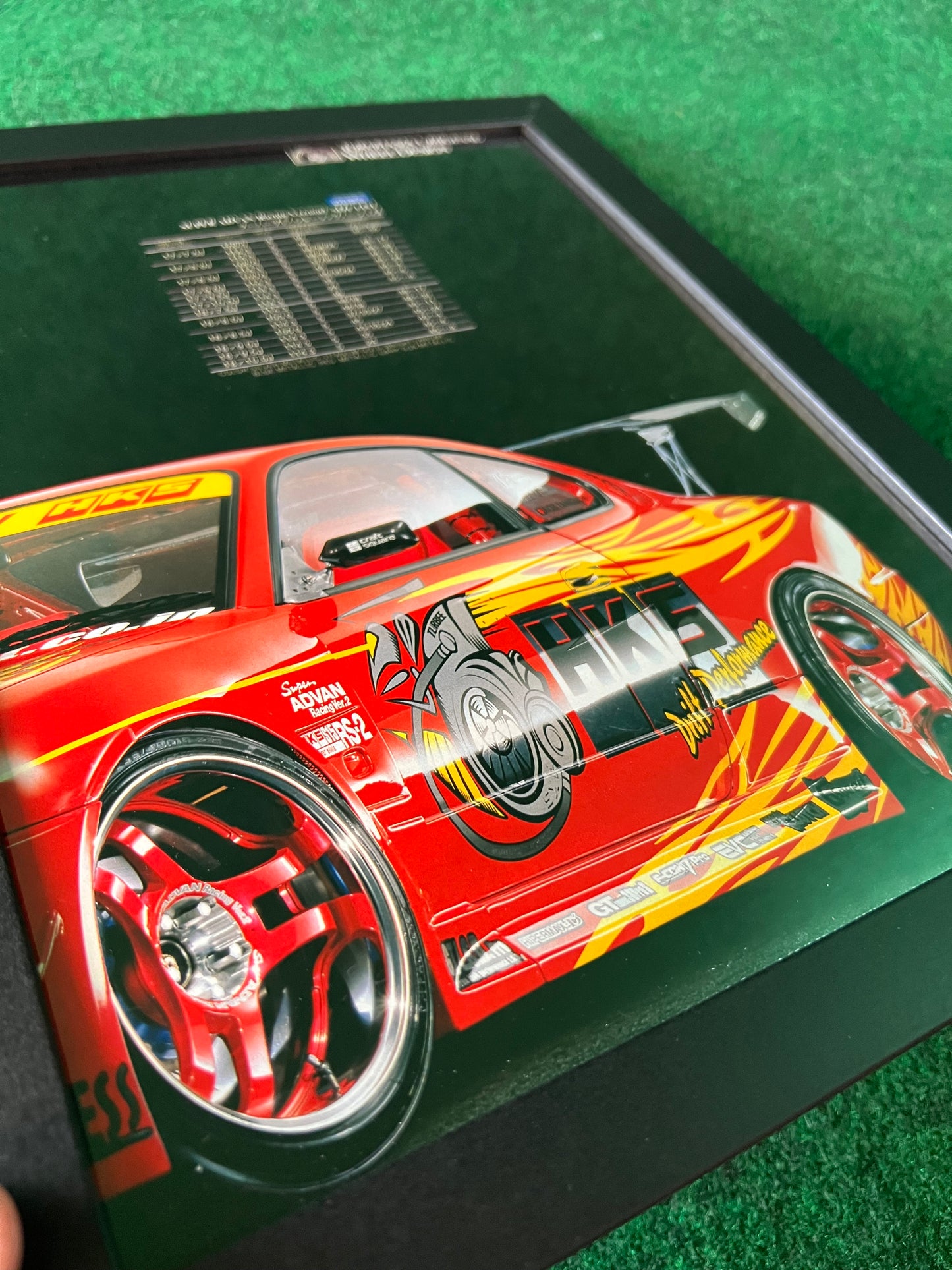 Advan Yokohama Wheels - Super Advan Version 2 HKS D1GP Nissan Silvia S15 Framed Advertisement Picture Set