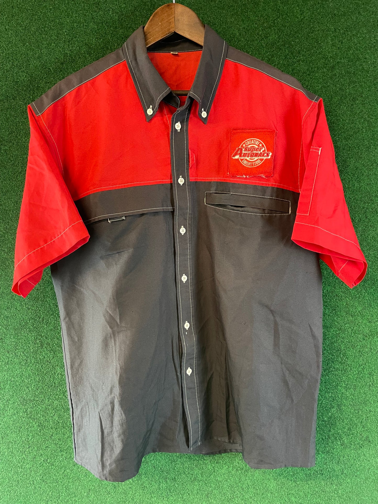 Super Autobacs - Employee Button Down Short Sleeved Shirt