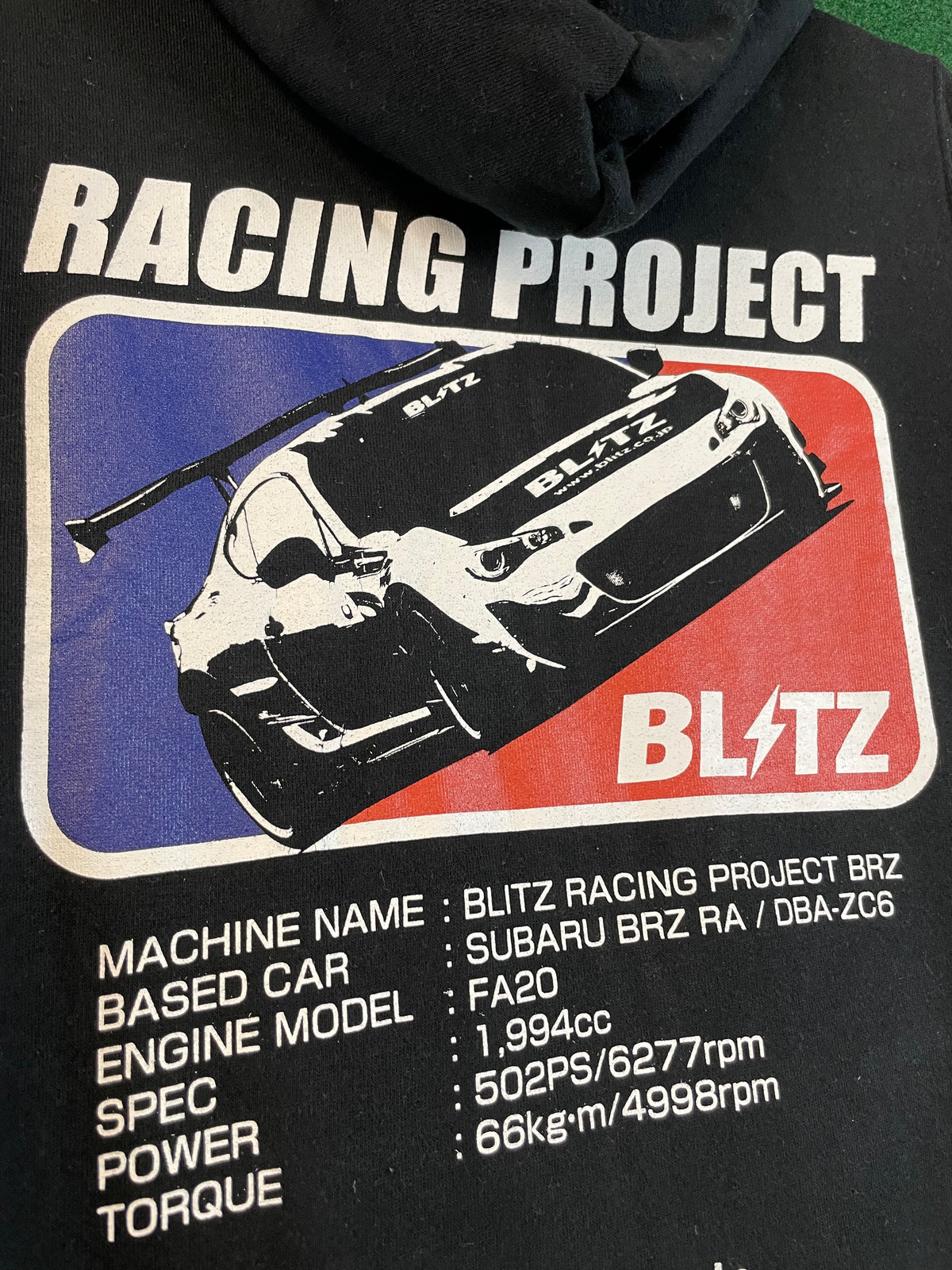 BLITZ Racing Project - Subaru BRZ Zip Up Hooded Sweatshirt