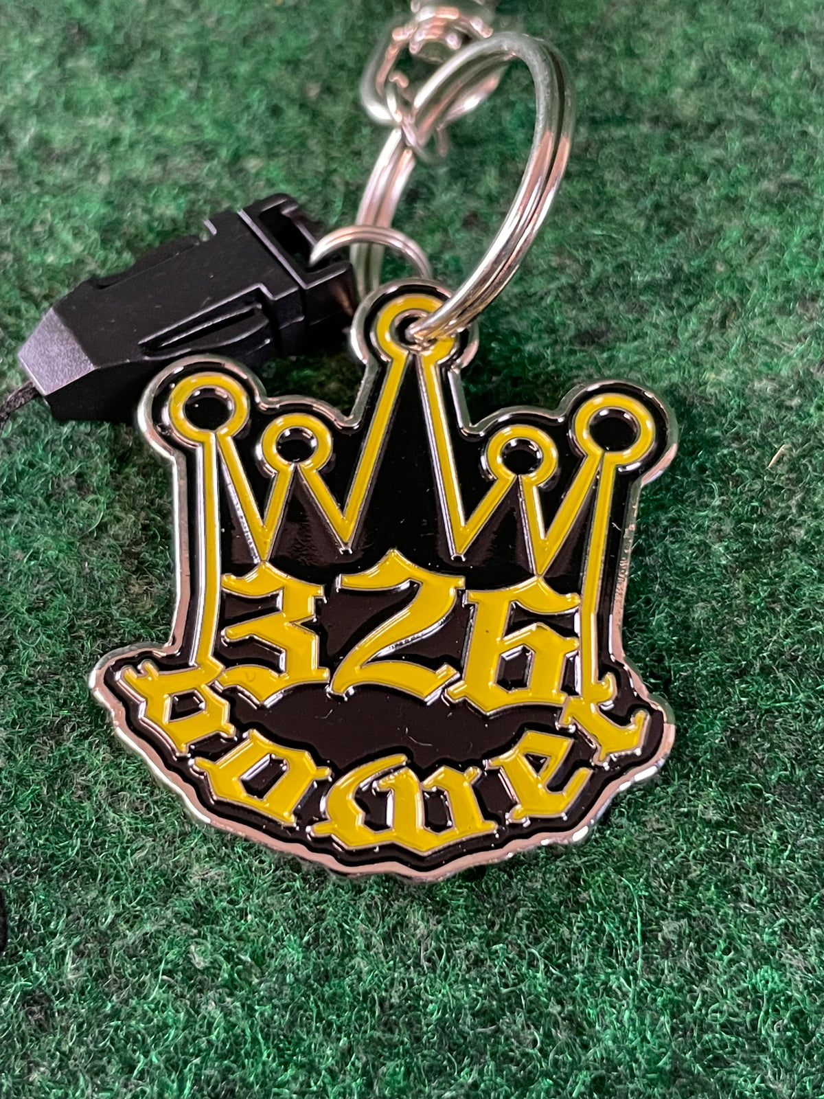 326POWER - Metal Emblem Crown Logo Keychain