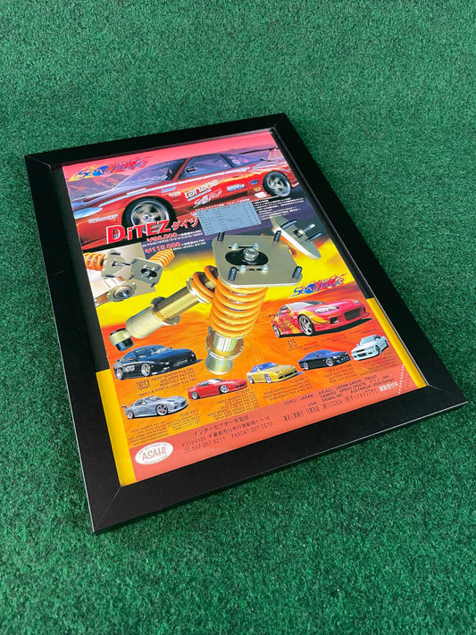 Interceptor Sexy Style, Asahi Motor Sport Challenger’s Shop - Signal Nissan S13, Coilover, Aero Framed Advertisement