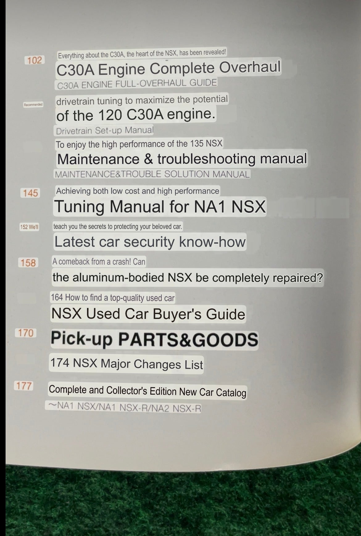 Tatsumi Mook - Honda NSX Classic Car Revival Series Book