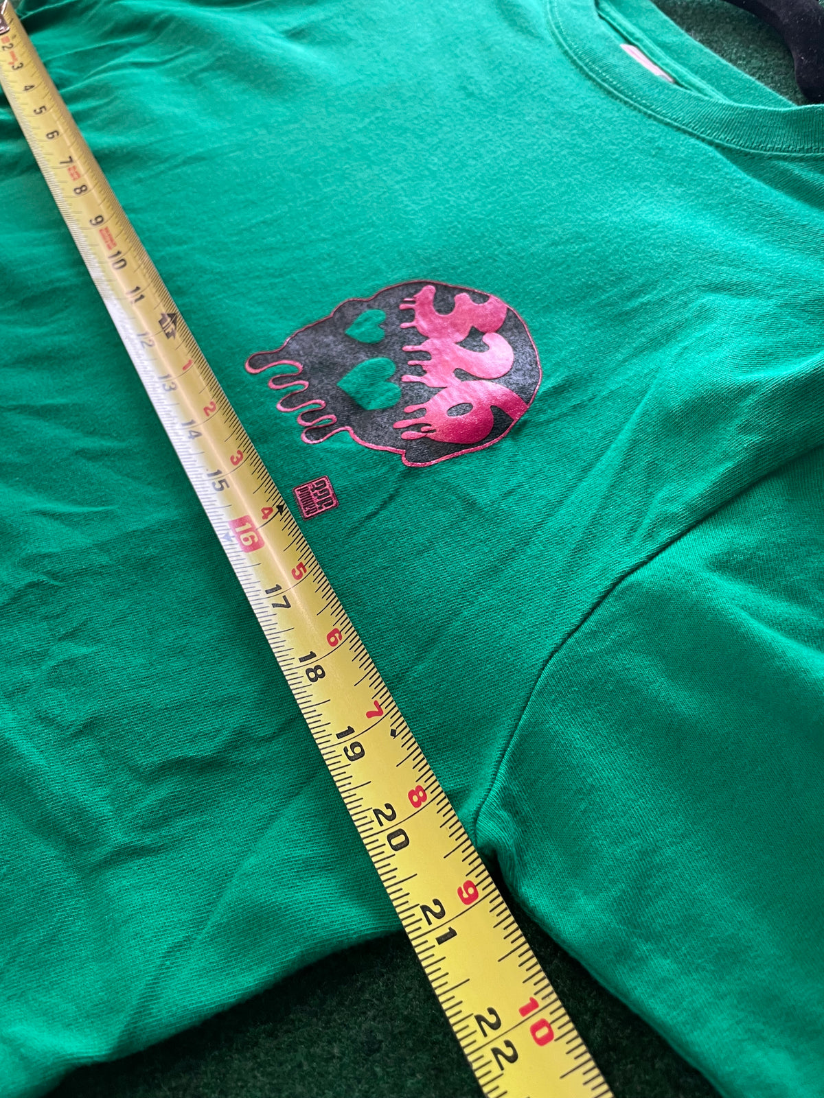 326POWER - Green/Pink/Black Skull Drip T-shirt