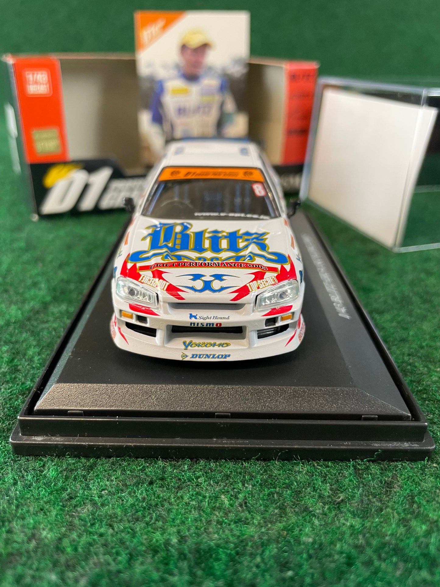 DISM D1 Grand Prix Memorial - 2005 Blitz Nissan Skyline ER34 1/43 Scale Diecast