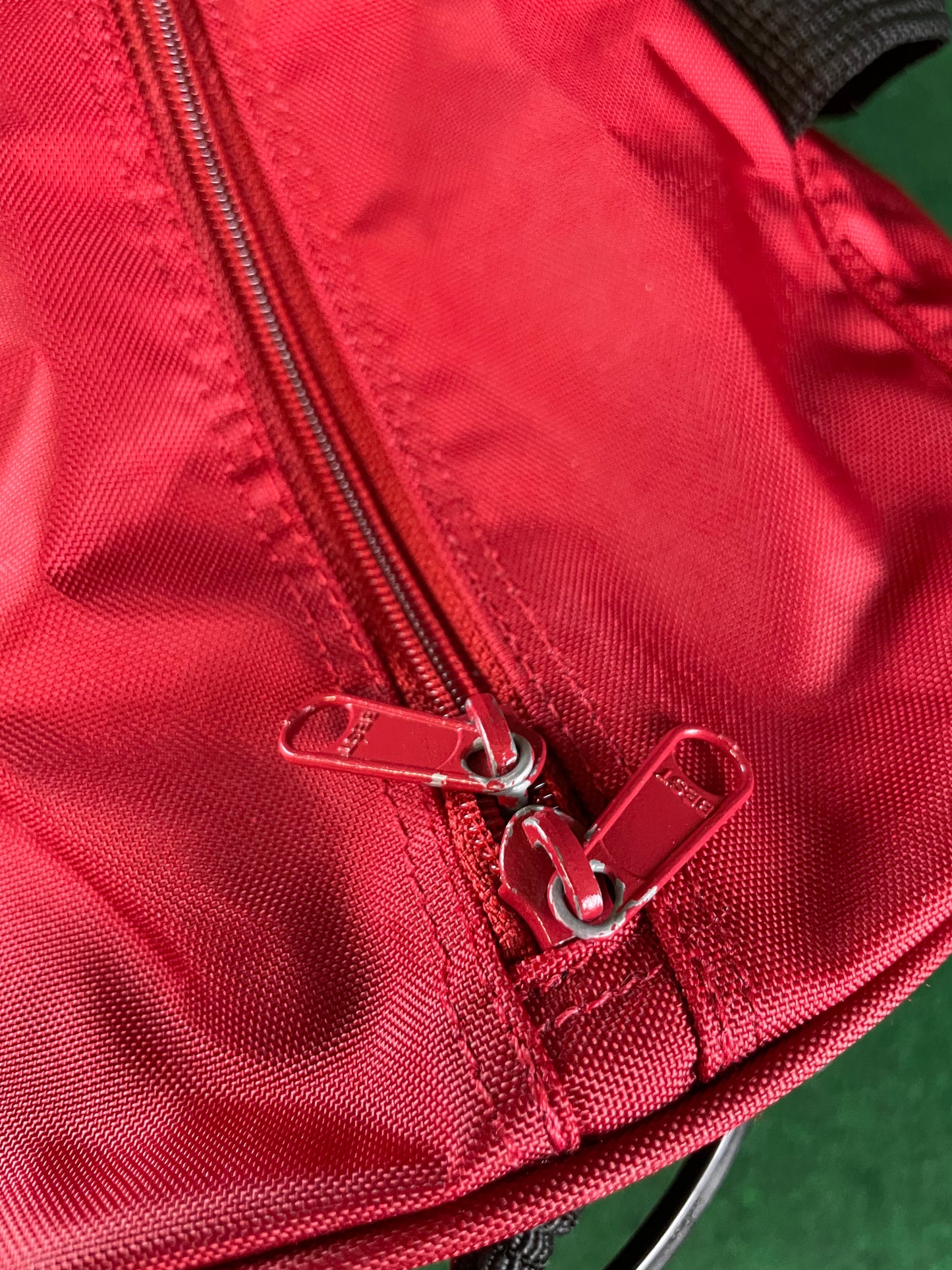BRIDGESTONE - BEAM Vintage Burgundy w/ Gold Lettering Red Duffle Bag