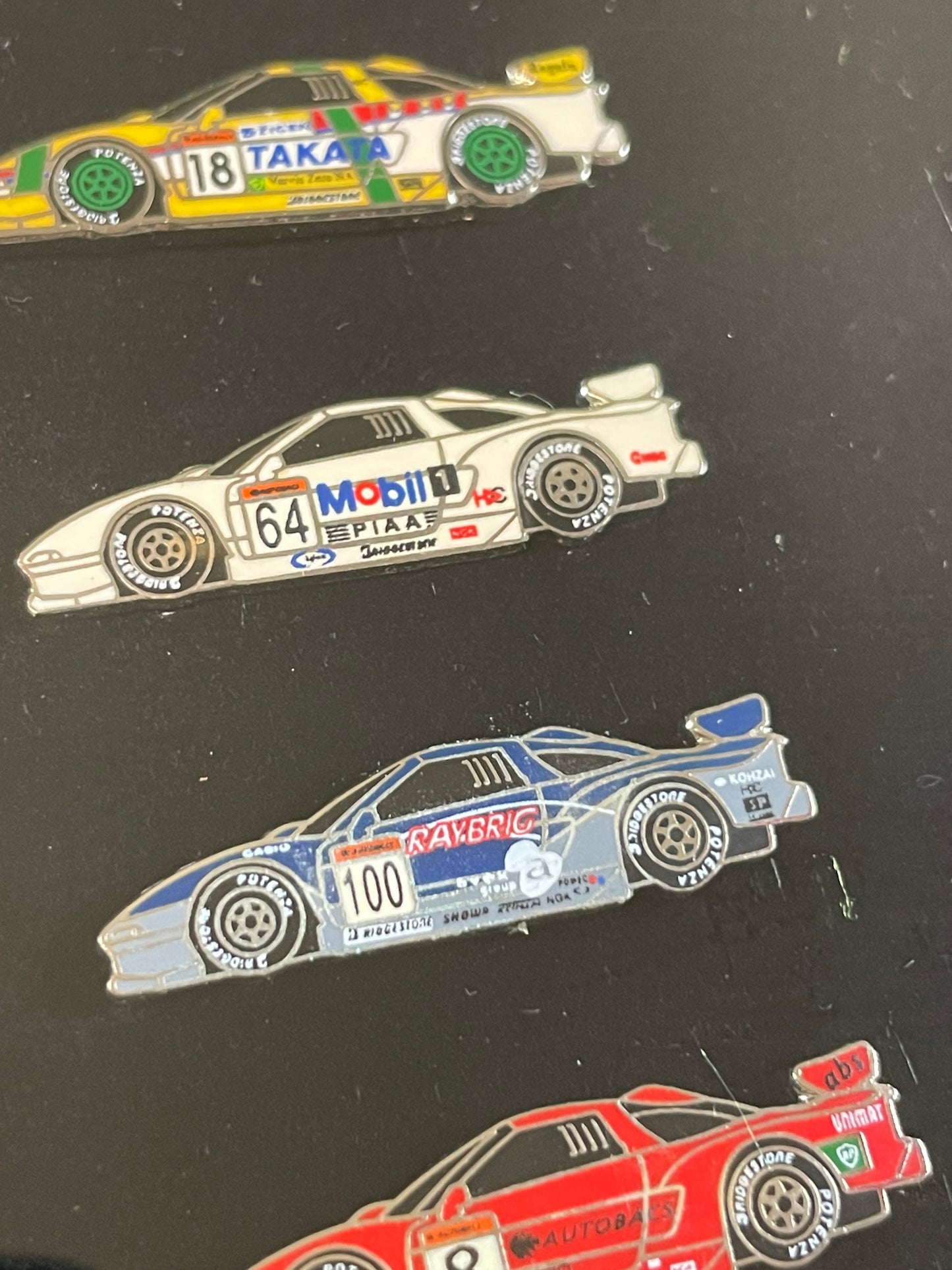 2000 JGTC Commemorative Honda NSX Racecars Framed Pin and Plaque Collection