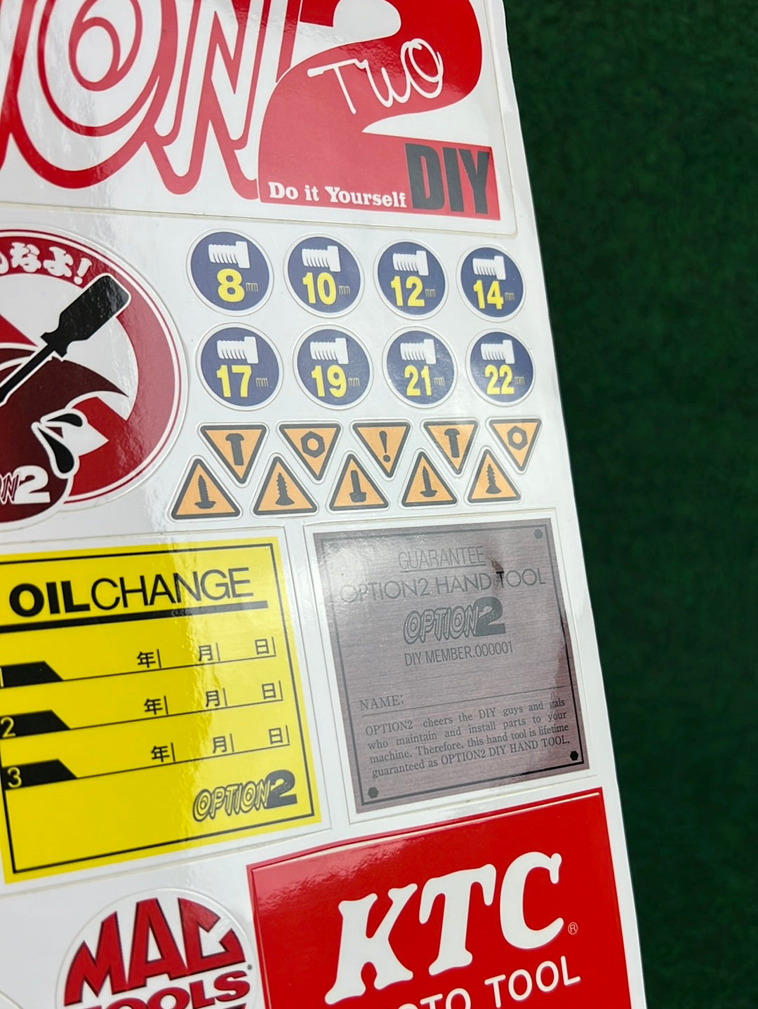 Option2 DIY (KTC & MAC Tools) Sticker Sheet
