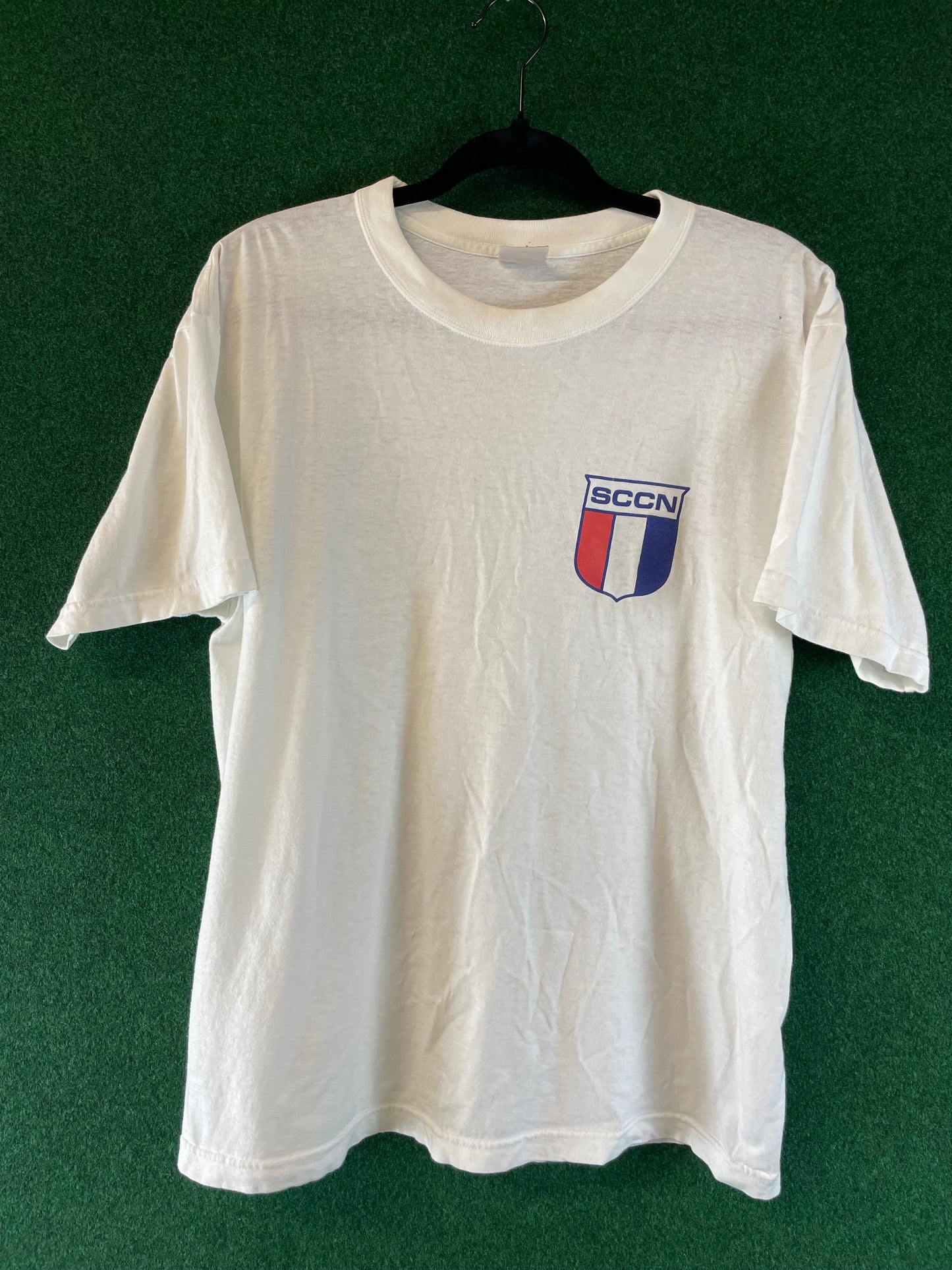 SCCN - Sports Car Club of Nissan Vintage White T-Shirt