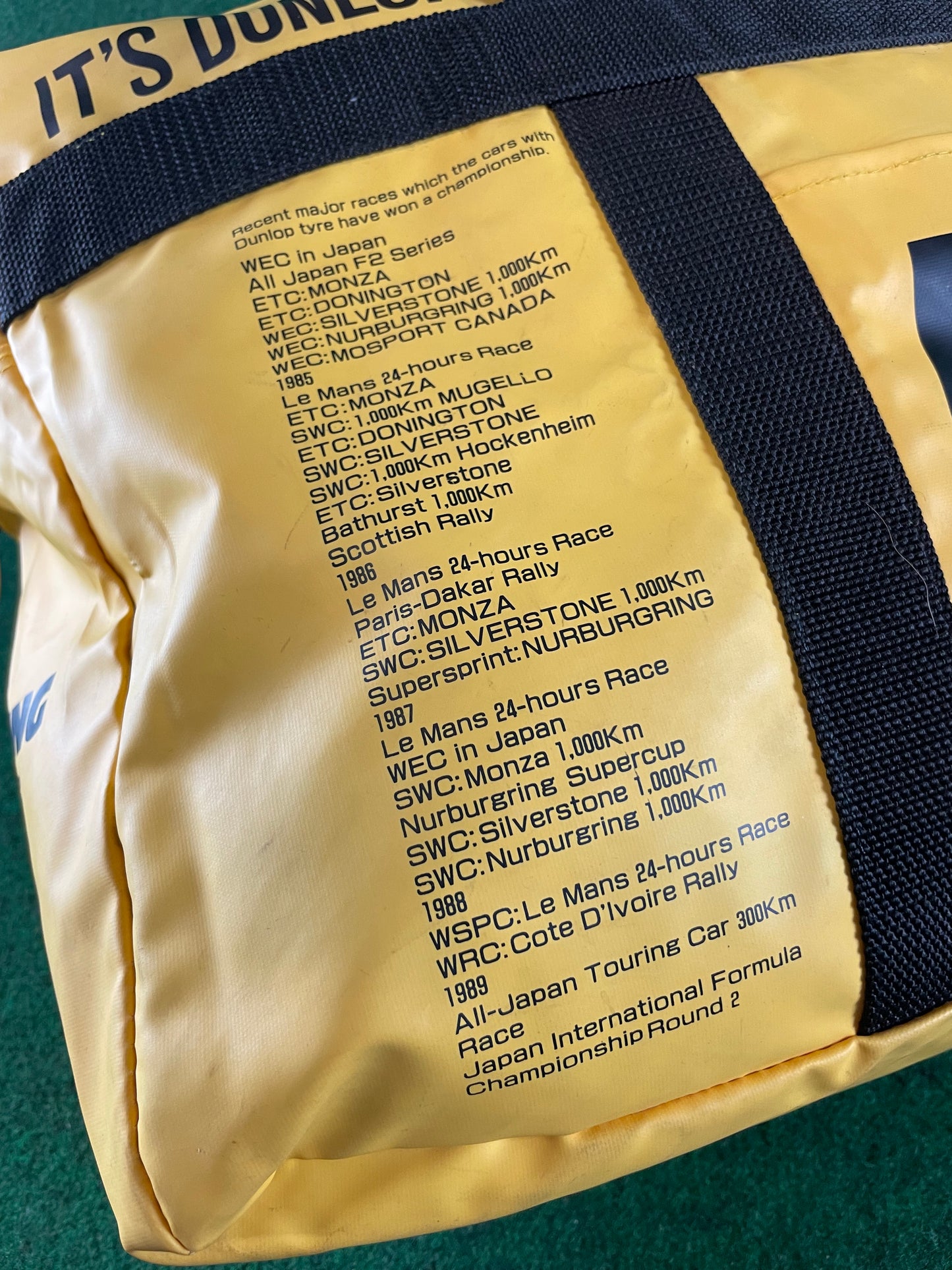 DUNLOP - Vintage Yellow Duffel Travel Bag