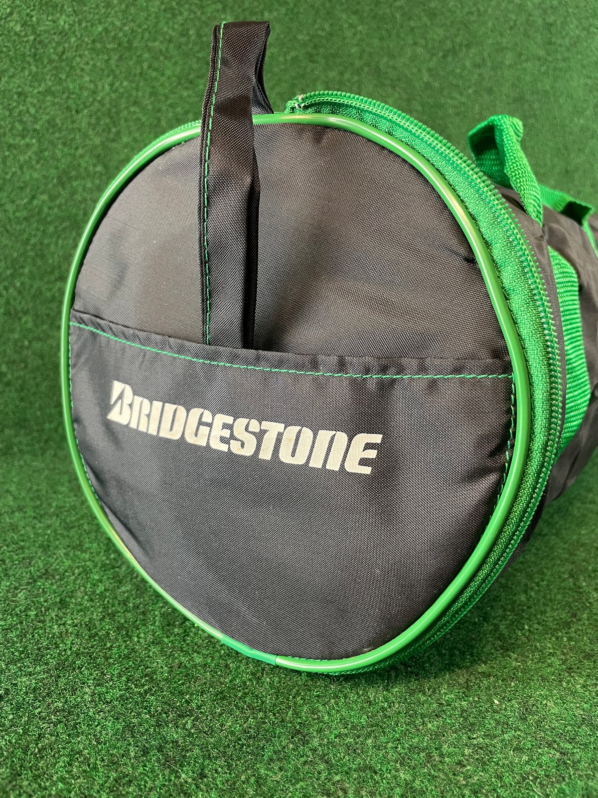 BRIDGESTONE - Black & Green Mini Collapsible Duffle Bag