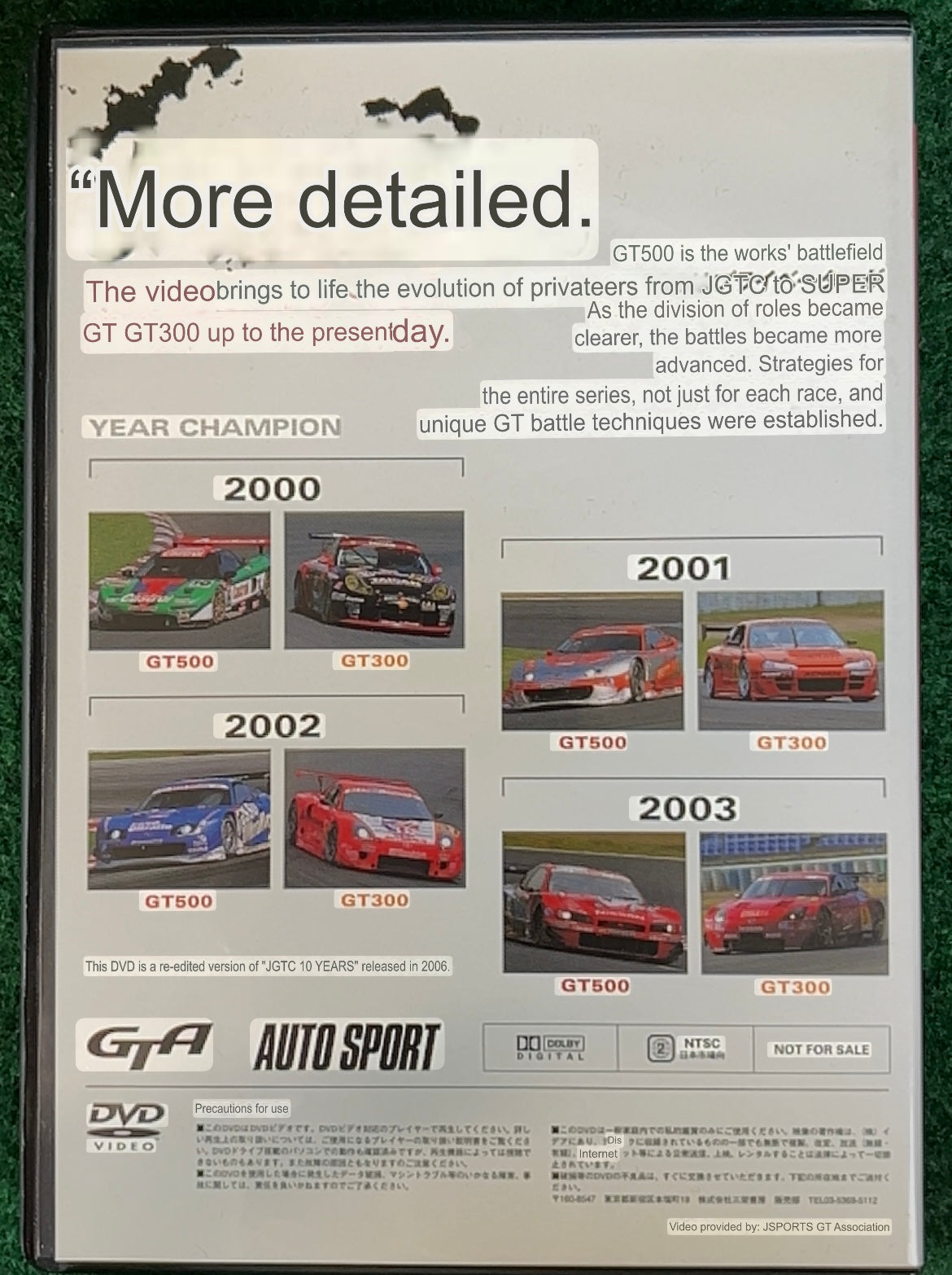 Misc. DVD - JGTC DVD - Autosport 2000-2003 Review